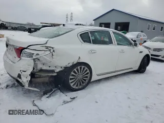 2015 Kia K900 Luxury with VIN KNALW4D41F6022043, listed as a Copart auction lot 87596305 with 80,853 mi miles and Salvage Title. Bid and sale history available at carsss.com. Image 3.