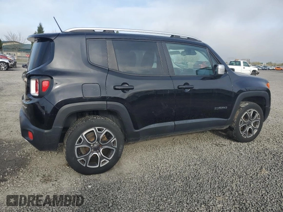2017 Jeep Renegade Limited with VIN ZACCJBDB9HPE49331, listed as a Copart auction lot 50062075 with 169,533 mi miles and Clean title. Bid and sale history available at DreamBid. Image 3.