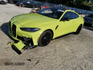 2021 BMW M4 Competition with VIN WBS33AZ05MCF87759, listed as a Copart auction lot 52135584 with 12,146 mi miles. Bid and sale history available at carsss.com. Image 1.