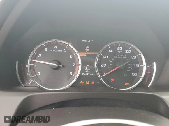 2020 Acura TLX w/A-Spec Pkg with VIN 19UUB1F69LA008367, listed as a Copart auction lot 49855775 with 94,649 mi miles and Salvage title. Bid and sale history available at DreamBid. Image 9.