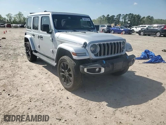 2024 Jeep Wrangler Sahara with VIN 1C4RJXP60RW122620, listed as a Copart auction lot 50622135 with 22,238 mi miles and Salvage Title. Bid and sale history available at DreamBid. Image 11.
