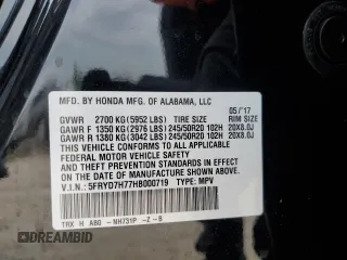 2017 Acura MDX Sport Hybrid w/Advance Pkg with VIN 5FRYD7H77HB000719, listed as a Copart auction lot 48509964 with 103,000 mi miles and Salvage Title. Bid and sale history available at carsss.com. Image 12.
