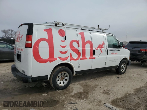 2013 Chevrolet Express Cargo Van with VIN 1GCSGAFX9D1127845, listed as a Copart auction lot 46271965 with 230,407 mi miles and Clean Title. Bid and sale history available at carsss.com. Image 3.