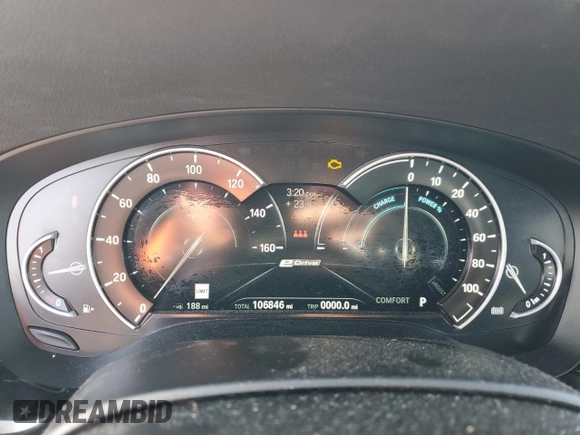 2018 BMW 5 Series 530e xDrive with VIN WBAJB1C51JB084280, listed as a Copart auction lot 45713625 with 106,846 mi miles and Clean Title. Bid and sale history available at carsss.com. Image 9.