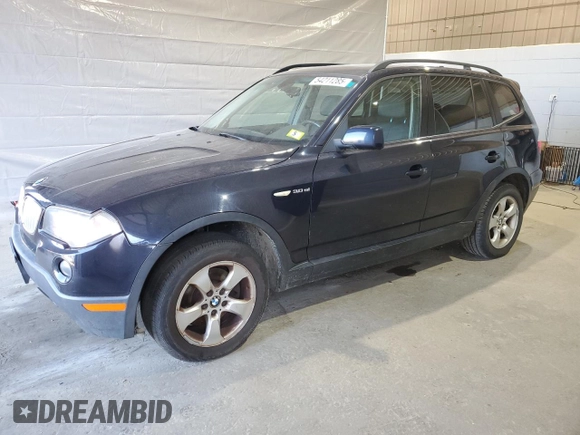 2008 BMW X3 3.0si with VIN WBXPC934X8WJ14849, listed as a Copart auction lot 54211285 with 190,793 mi miles and Salvage title. Bid and sale history available at DreamBid. Image 1.