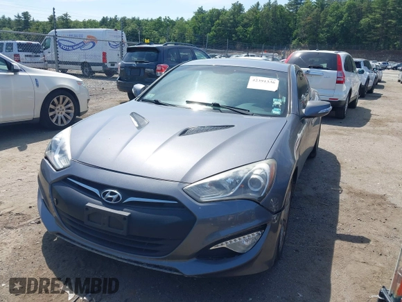 2015 Hyundai Genesis Coupe 3.8L Base with VIN KMHHT6KJ4FU128418, listed as a IAAI auction lot 42391336 with 90,197 mi miles and . Bid and sale history available at DreamBid. Image 2.