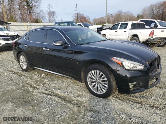 2015 Infiniti Q70L with VIN JN1BY1PR1FM830745, listed as a Copart auction lot 84815474 with NaN miles and Salvage Title. Bid and sale history available at carsss.com. Image 4.