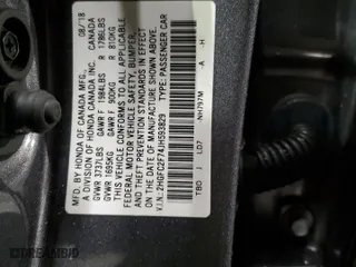 2018 Honda Civic Sedan EX with VIN 2HGFC2F74JH593829, listed as a Copart auction lot 44894305 with 79,711 mi miles and Salvage Title. Bid and sale history available at carsss.com. Image 12.