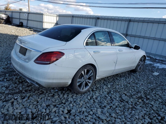 2020 Mercedes-Benz C 300 with VIN WDDWF8DB1LR546475, listed as a Copart auction lot 42337045 with 92,892 mi miles and Salvage title. Bid and sale history available at DreamBid. Image 3.