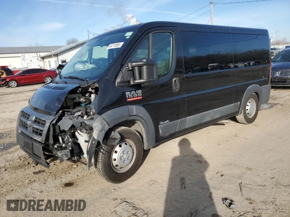 2017 Ram ProMaster Cargo with VIN 3C6TRVAG6HE548011, listed as a Copart auction lot 44714965 with 46,939 mi miles and Salvage Title. Bid and sale history available at DreamBid. Image 1.