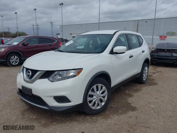 2016 Nissan Rogue S with VIN JN8AT2MT7GW015795, listed as a IAAI auction lot 41751017 with 56,743 mi miles. Bid and sale history available at carsss.com. Image 20.
