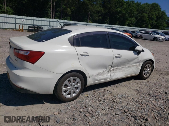 2016 Kia Rio LX with VIN KNADM4A36G6663261, listed as a Copart auction lot 56810774 with 154,428 mi miles and Salvage Title. Bid and sale history available at carsss.com. Image 3.
