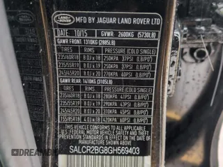 2016 Land Rover Discovery Sport HSE with VIN SALCR2BG8GH569403, listed as a Copart auction lot 51344035 with 78,668 mi miles and Salvage Title. Bid and sale history available at carsss.com. Image 13.