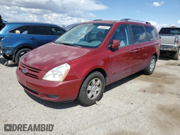 2009 Kia Sedona LX with VIN KNDMB233X96300684, listed as a Copart auction lot 52045965 with 148,025 mi miles and Salvage Title. Bid and sale history available at carsss.com. Image 1.