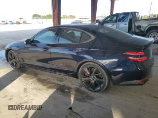 2023 Genesis G70 3.3T with VIN KMTG54TE2PU110213, listed as a Copart auction lot 43505025 with 13,039 mi miles and Salvage Title. Bid and sale history available at DreamBid. Image 2.