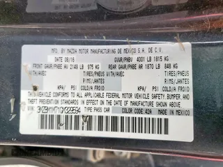 2016 Mazda 3 i Touring with VIN 3MZBM1M71GM329594, listed as a Copart auction lot 62305645 with 92,690 mi miles and Salvage title. Bid and sale history available at DreamBid. Image 12.