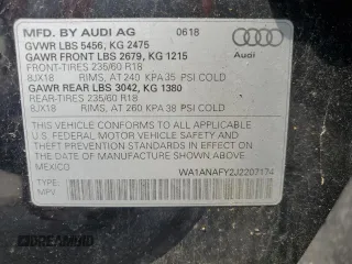 2018 Audi Q5 Premium z VIN WA1ANAFY2J2207174, wystawiony jako Copart lot #60834425 z przebiegiem 70 651 mil mil oraz Szkoda całkowita • Salvage title. Historia ofert i sprzedaży dostępna na DreamBid. Obrazek 14.