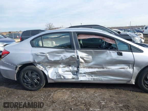 2014 Honda Civic Sedan LX with VIN 19XFB2F5XEE210316, listed as a IAAI auction lot 41662838 with 100,536 mi miles. Bid and sale history available at carsss.com. Image 6.