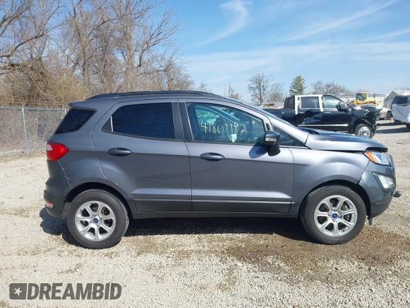 2019 Ford EcoSport SE with VIN MAJ3S2GE7KC301957, listed as a IAAI auction lot 41801182 with 81,525 mi miles and . Bid and sale history available at DreamBid. Image 14.