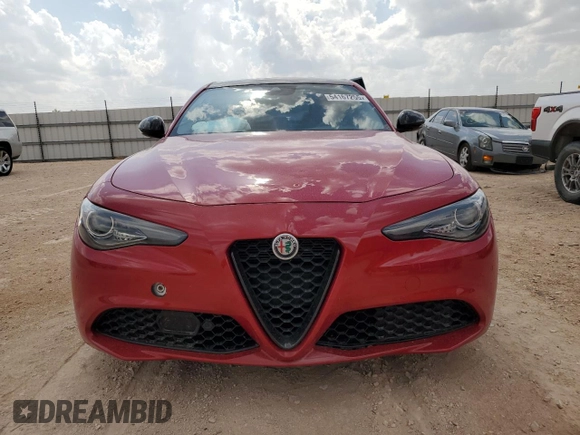 2020 Alfa Romeo Giulia with VIN ZARFAMAN7L7638353, listed as a Copart auction lot 54167255 with Not provided miles and Salvage title. Bid and sale history available at DreamBid. Image 5.