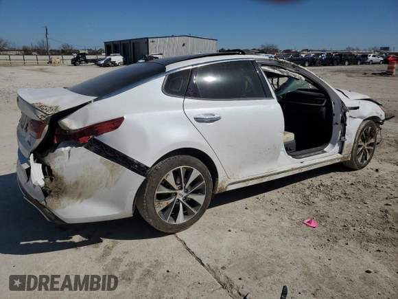 2016 Kia Optima SXL Turbo with VIN 5XXGV4L29GG029378, listed as a Copart auction lot 48326935 with Not Provided miles and Salvage Title. Bid and sale history available at carsss.com. Image 3.