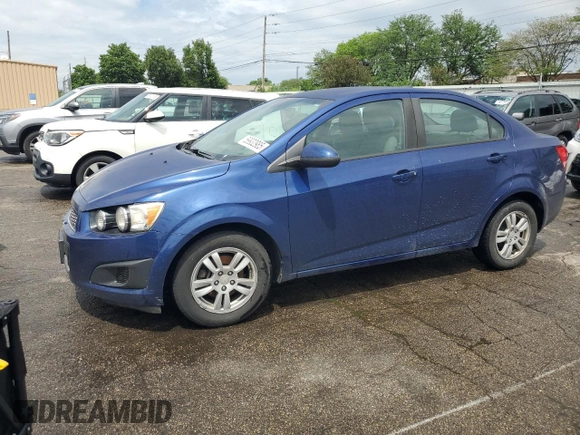 2012 Chevrolet Sonic LS z VIN 1G1JA5SH5C4192846, wystawiony jako Copart lot #59932985 z przebiegiem 122 598 mil mil oraz Szkoda całkowita • Salvage title. Historia ofert i sprzedaży dostępna na DreamBid. Obrazek 1.