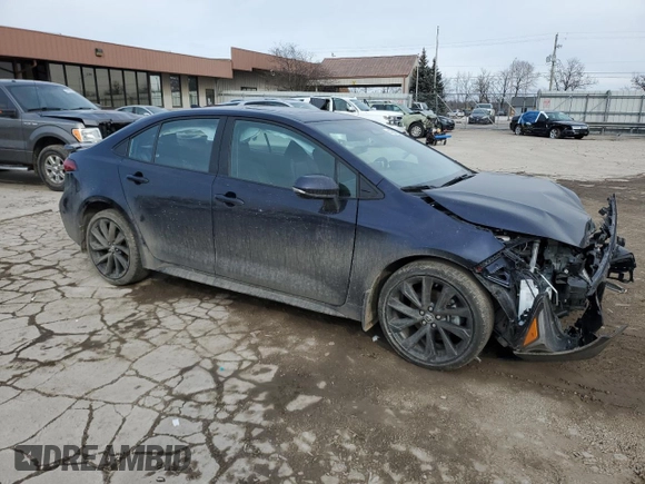 2024 Toyota Corolla XSE with VIN 5YFT4MCE7RP208217, listed as a Copart auction lot 45318595 with 23,133 mi miles and Salvage Title. Bid and sale history available at carsss.com. Image 4.