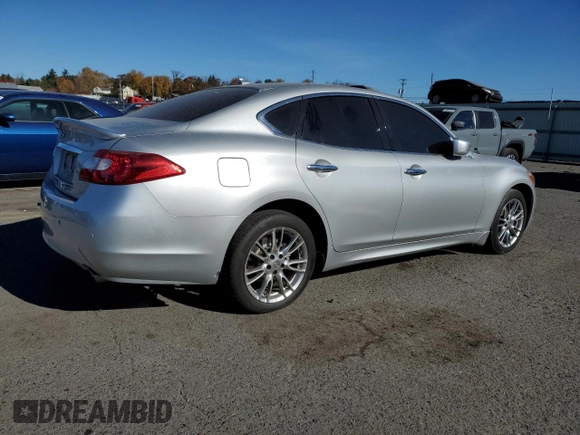 2013 Infiniti M37 with VIN JN1BY1AR7DM602593, listed as a Copart auction lot 76594594 with 118,994 mi miles and Salvage Title. Bid and sale history available at carsss.com. Image 3.