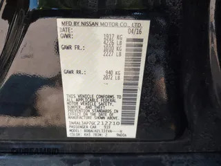2016 Nissan Altima SR with VIN 1N4AL3AP7GC212210, listed as a IAAI auction lot 41923139 with 26,433 mi miles and . Bid and sale history available at carsss.com. Image 9.