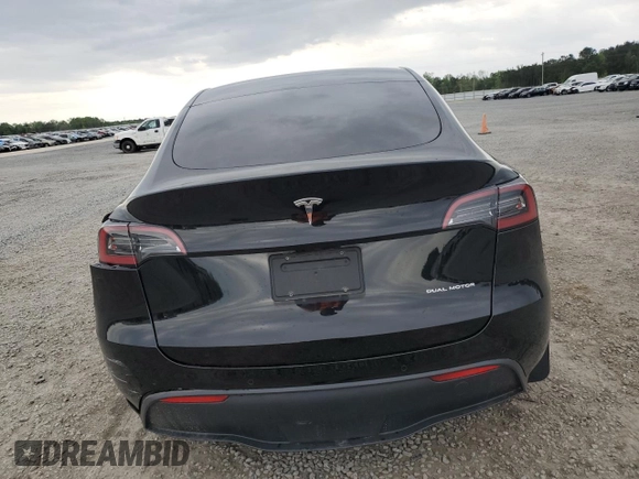 2022 Tesla Model Y Long Range with VIN 7SAYGDEE9NF436674, listed as a Copart auction lot 51478395 with 47,355 mi miles and Salvage Title. Bid and sale history available at carsss.com. Image 6.
