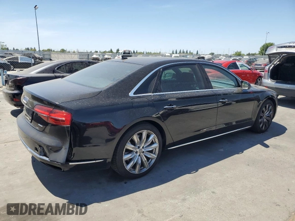 2016 Audi A8 3.0T with VIN WAU34AFD8GN004633, listed as a Copart auction lot 61692955 with 155,405 mi miles and Salvage title. Bid and sale history available at DreamBid. Image 3.