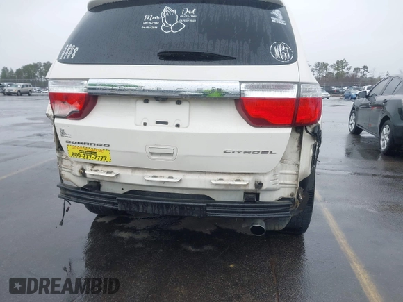 2011 Dodge Durango Citadel with VIN 1D4RD5GGXBC653192, listed as a IAAI auction lot 41727655 with 118,452 mi miles and . Bid and sale history available at DreamBid. Image 6.