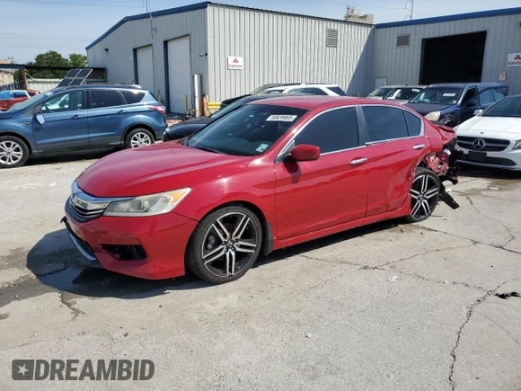 2016 Honda Accord Sport z VIN 1HGCR2F58GA225869, wystawiony jako Copart lot #58639865 z przebiegiem 197 207 mil mil oraz Szkoda całkowita • Salvage title. Historia ofert i sprzedaży dostępna na DreamBid. Obrazek 1.