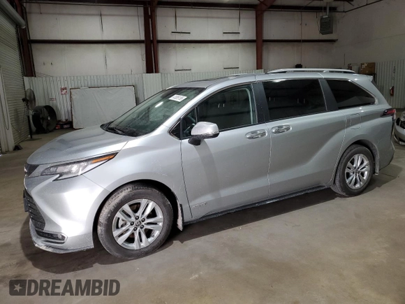 2021 Toyota Sienna Limited with VIN 5TDZRKEC7MS065569, listed as a Copart auction lot 41885195 with 78,826 mi miles and Salvage Title. Bid and sale history available at carsss.com. Image 1.