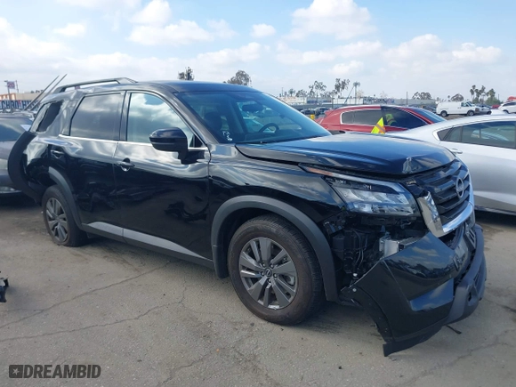 2024 Nissan Pathfinder SV with VIN 5N1DR3BB3RC280706, listed as a IAAI auction lot 41496141 with 8,003 mi miles. Bid and sale history available at carsss.com. Image 1.