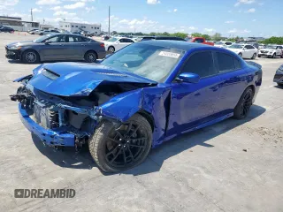 2021 Dodge Charger Scat Pack with VIN 2C3CDXGJ4MH570369, listed as a Copart auction lot 54505855 with 81,483 mi miles and Clean Title. Bid and sale history available at DreamBid. Image 1.