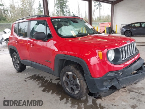 2018 Jeep Renegade Sport with VIN ZACCJBAB2JPH73148, listed as a IAAI auction lot 41991959 with 102,491 mi miles and . Bid and sale history available at DreamBid. Image 1.