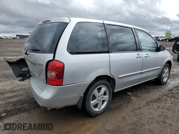 2002 Mazda MPV LX z VIN JM3LW28J620327453, wystawiony jako Copart lot #56761255 z przebiegiem 186 479 mil mil oraz Szkoda całkowita • Salvage title. Historia ofert i sprzedaży dostępna na DreamBid. Obrazek 3.
