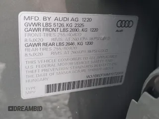 2021 Audi Q3 S line Premium with VIN WA1DECF39M1072069, listed as a Copart auction lot 56298265 with 35,763 mi miles and Salvage title. Bid and sale history available at DreamBid. Image 14.