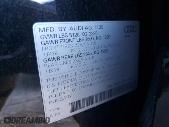 2021 Audi Q3 S line Premium with VIN WA1DECF3XM1053742, listed as a Copart auction lot 40984193 with 19,469 mi miles. Bid and sale history available at carsss.com. Image 14.
