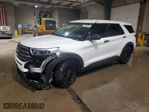2021 Ford Explorer with VIN 1FMSK8BH1MGC30918, listed as a Copart auction lot 42980365 with 38,108 mi miles and Salvage Title. Bid and sale history available at carsss.com. Image 1.
