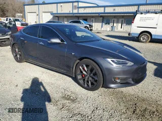 2019 Tesla Model S 100D with VIN 5YJSA1E49KF300356, listed as a Copart auction lot 43312715 with 81,915 mi miles and Salvage title. Bid and sale history available at DreamBid. Image 4.