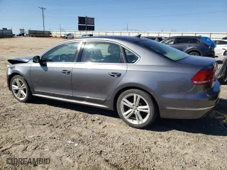 2014 Volkswagen Passat SEL Premium with VIN 1VWCS7A3XEC074389, listed as a Copart auction lot 48325795 with 117,875 mi miles and Salvage Title. Bid and sale history available at carsss.com. Image 2.
