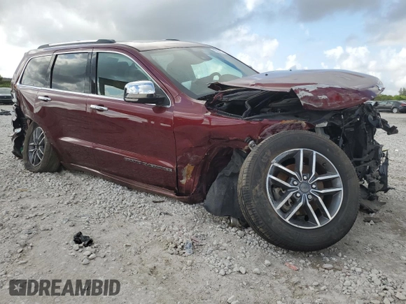 2020 Jeep Grand Cherokee Overland with VIN 1C4RJFCGXLC204095, listed as a Copart auction lot 43705155 with 34,569 mi miles and Non repairable. Bid and sale history available at DreamBid. Image 4.