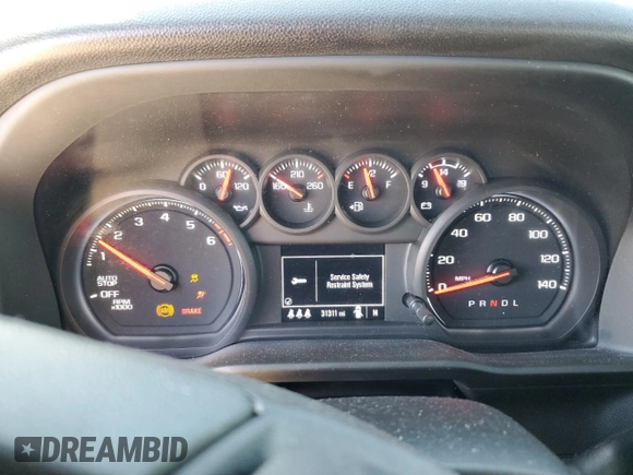 2024 Chevrolet Silverado 1500 Custom with VIN 1GCPABEK2RZ102085, listed as a Copart auction lot 87700835 with 31,311 mi miles and Salvage Title. Bid and sale history available at DreamBid. Image 9.