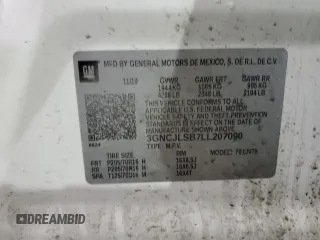 2020 Chevrolet Trax LT with VIN 3GNCJLSB7LL207090, listed as a Copart auction lot 49272635 with 82,406 mi miles and Clean Title. Bid and sale history available at DreamBid. Image 14.