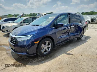 2022 Honda Odyssey EX with VIN 5FNRL6H5XNB009976, listed as a Copart auction lot 60521595 with 66,375 mi miles and Salvage title. Bid and sale history available at DreamBid. Image 1.