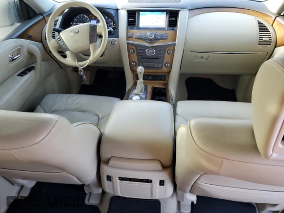 2014 Infiniti QX80 with VIN JN8AZ2NE1E9067174, listed as a Copart auction lot 43351525 with 115,255 mi miles and Salvage Title. Bid and sale history available at carsss.com. Image 8.