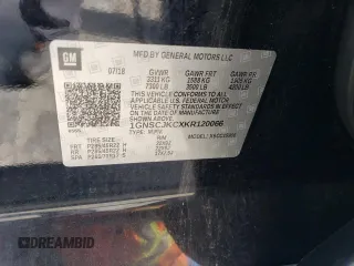 2019 Chevrolet Suburban LT with VIN 1GNSCJKCXKR120066, listed as a Copart auction lot 46189725 with 78,830 mi miles and Salvage Title. Bid and sale history available at carsss.com. Image 13.
