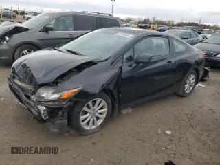 2012 Honda Civic Cpe EX with VIN 2HGFG3B82CH546360, listed as a Copart auction lot 49763345 with 0 mi miles and Salvage Title. Bid and sale history available at carsss.com. Image 1.
